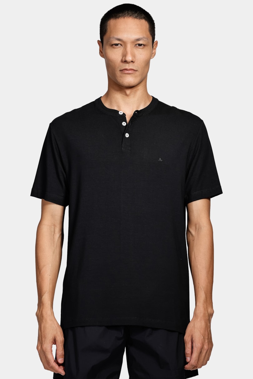 Camiseta Gola Portuguesa Lisa Preto