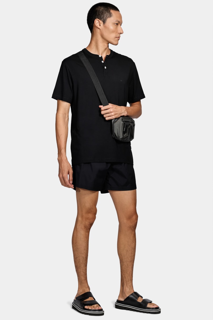 Camiseta Gola Portuguesa Lisa Preto