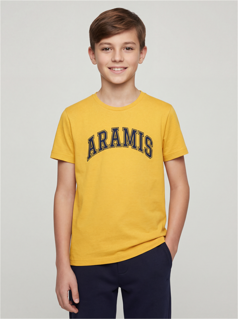 Camiseta Infantil Estampa College Amarelo