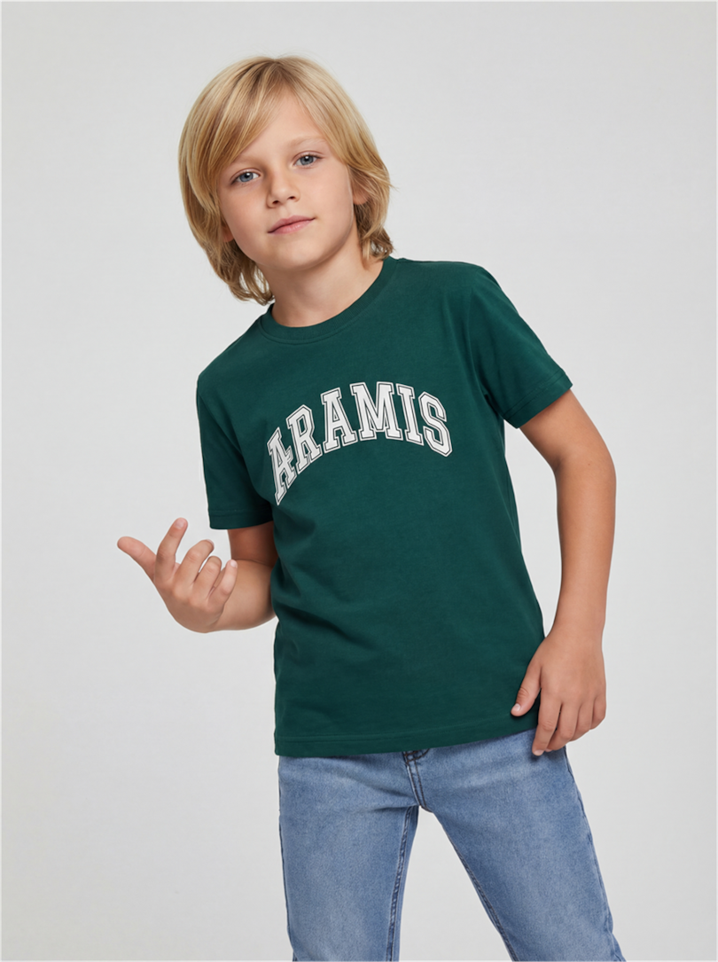 Camiseta Infantil Estampa College Floresta