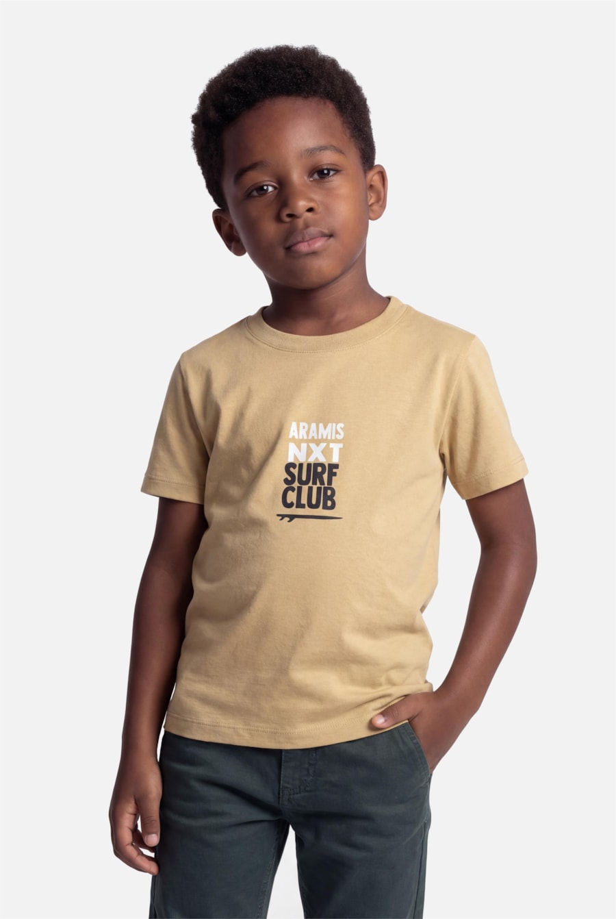 Camiseta Infantil Estampa  Surf Club Camelo — foto 1 de 3