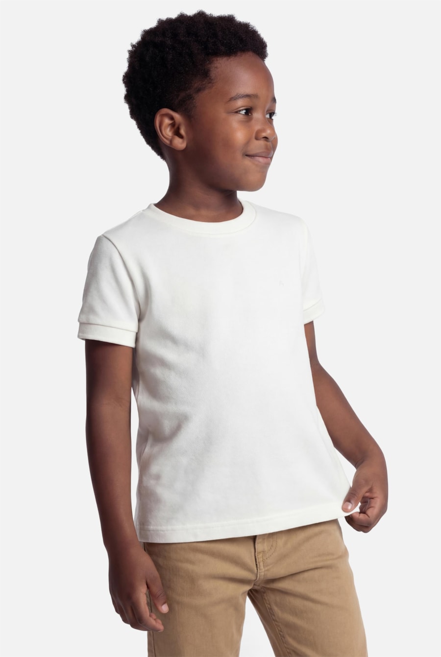 Camiseta Infantil Gola Dupla Off White — foto 1 de 3