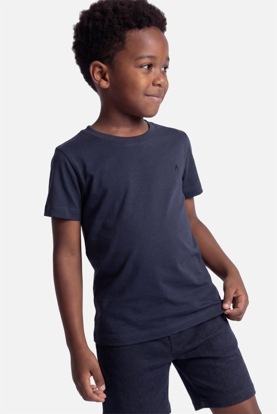 Camiseta Infantil Liquid Cotton Marinho — foto 1 de 3