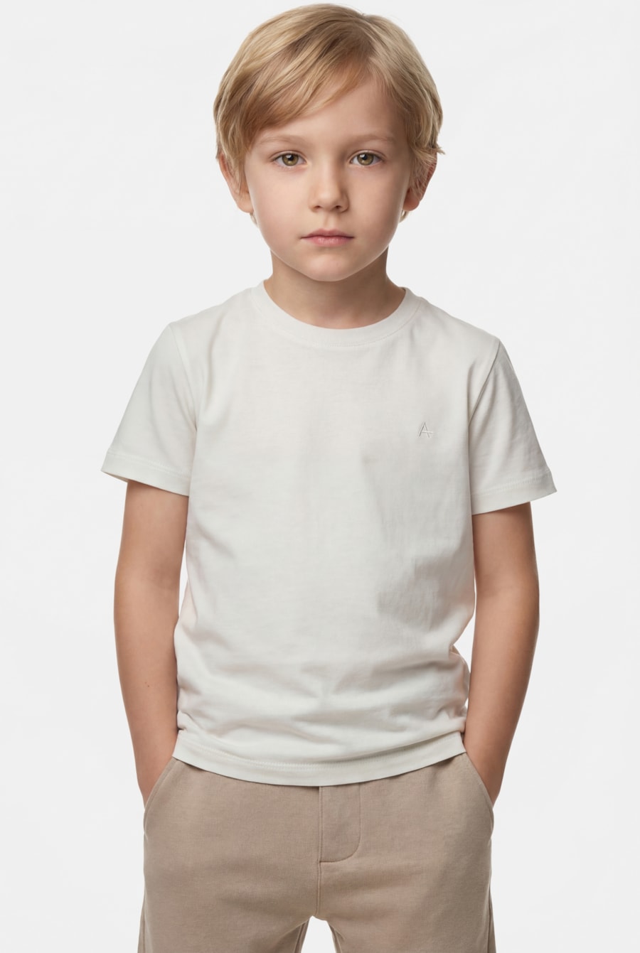 Camiseta Infantil Liquid Cotton Off White — foto 1 de 3