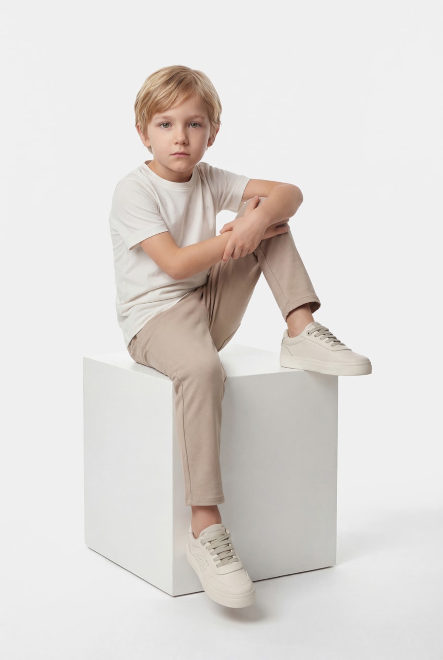 Camiseta Infantil Liquid Cotton Off White — foto 2 de 3
