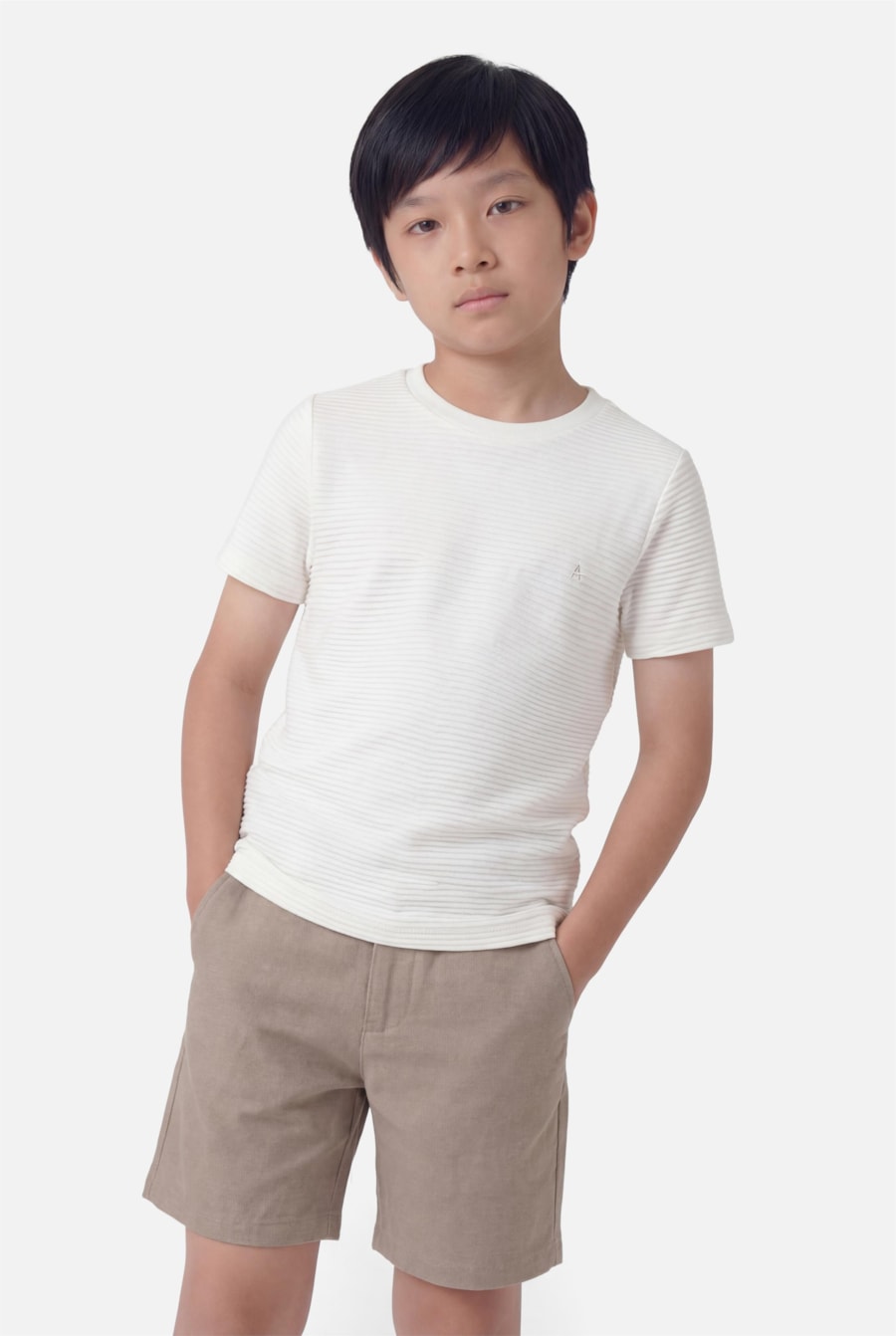 Camiseta Infantil Textura Off White — foto 1 de 3