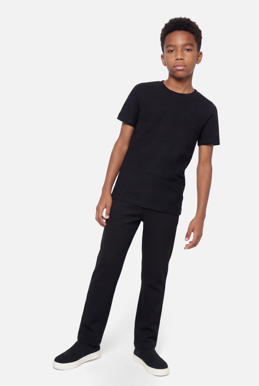 Camiseta Infantil Textura Preto — foto 2 de 3