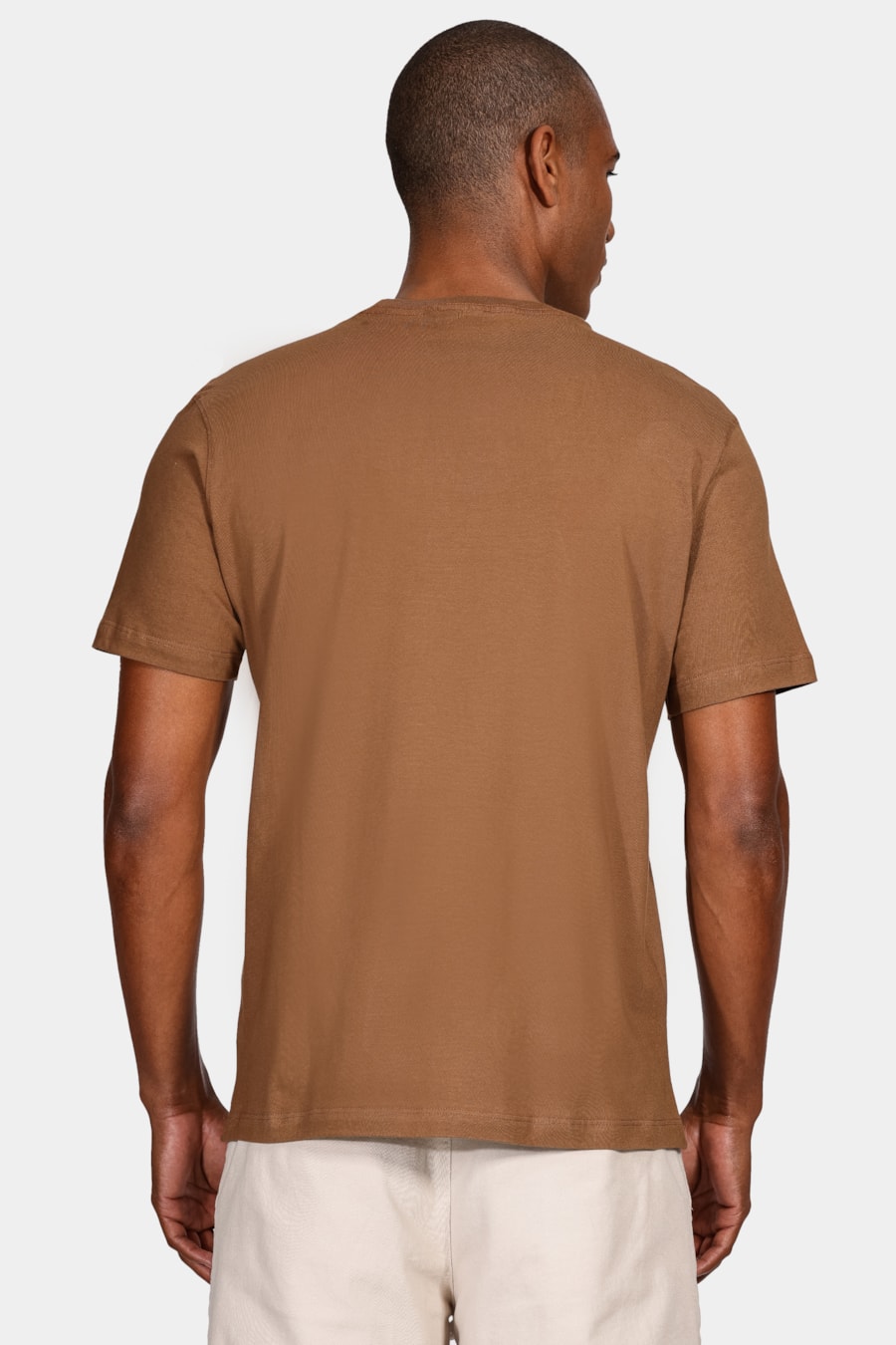 Camiseta Lírio Com Estampa Fotografia Cáqui Mascavo — foto 4 de 4