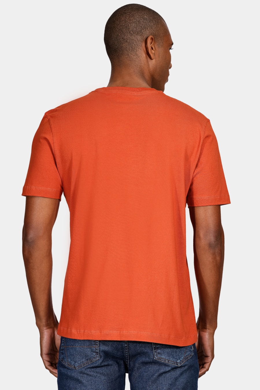Camiseta Lírio Com Estampa Fotografia Laranja Ferrugem — foto 4 de 4