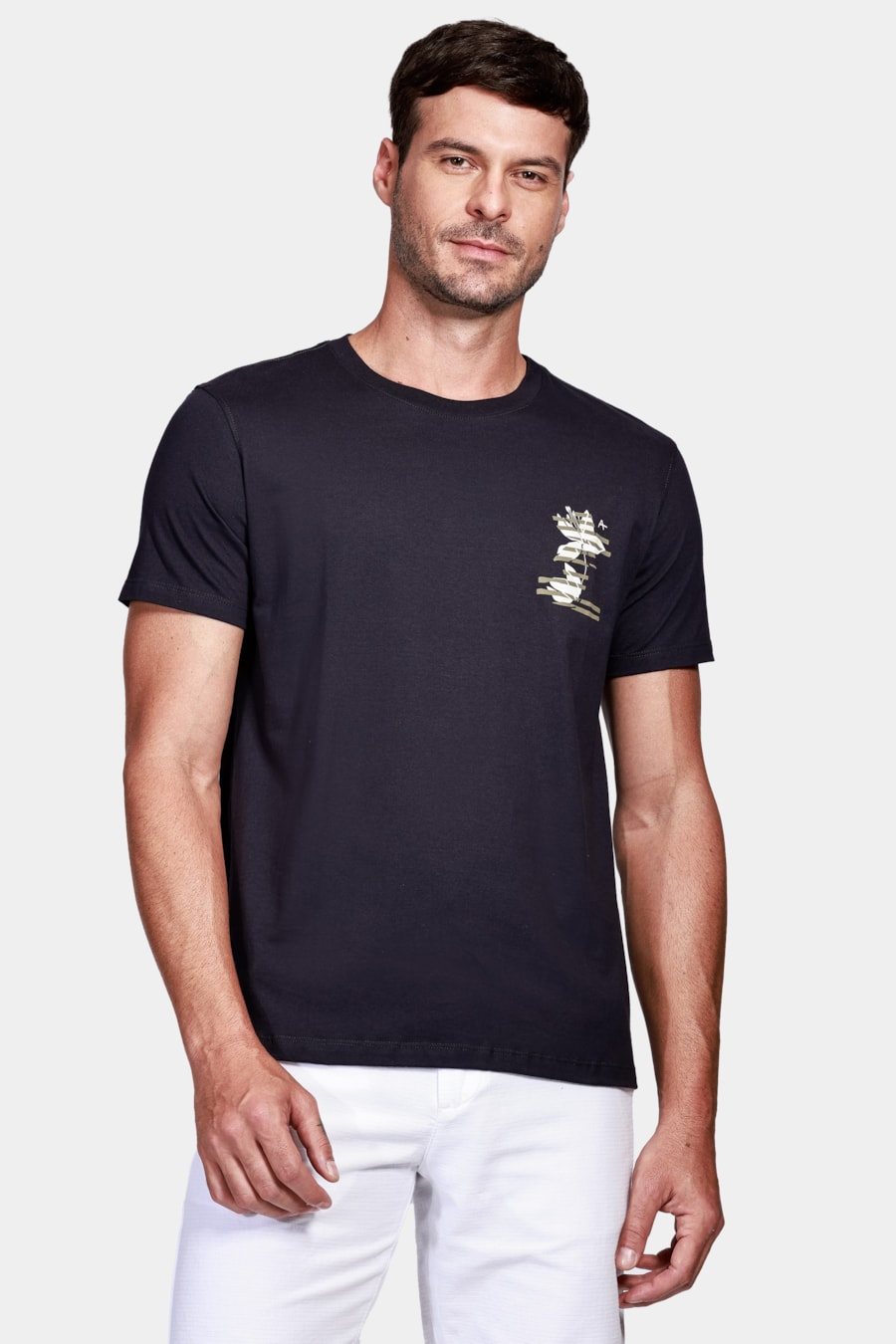Camiseta Lírio Listras Marinho — foto 1 de 4