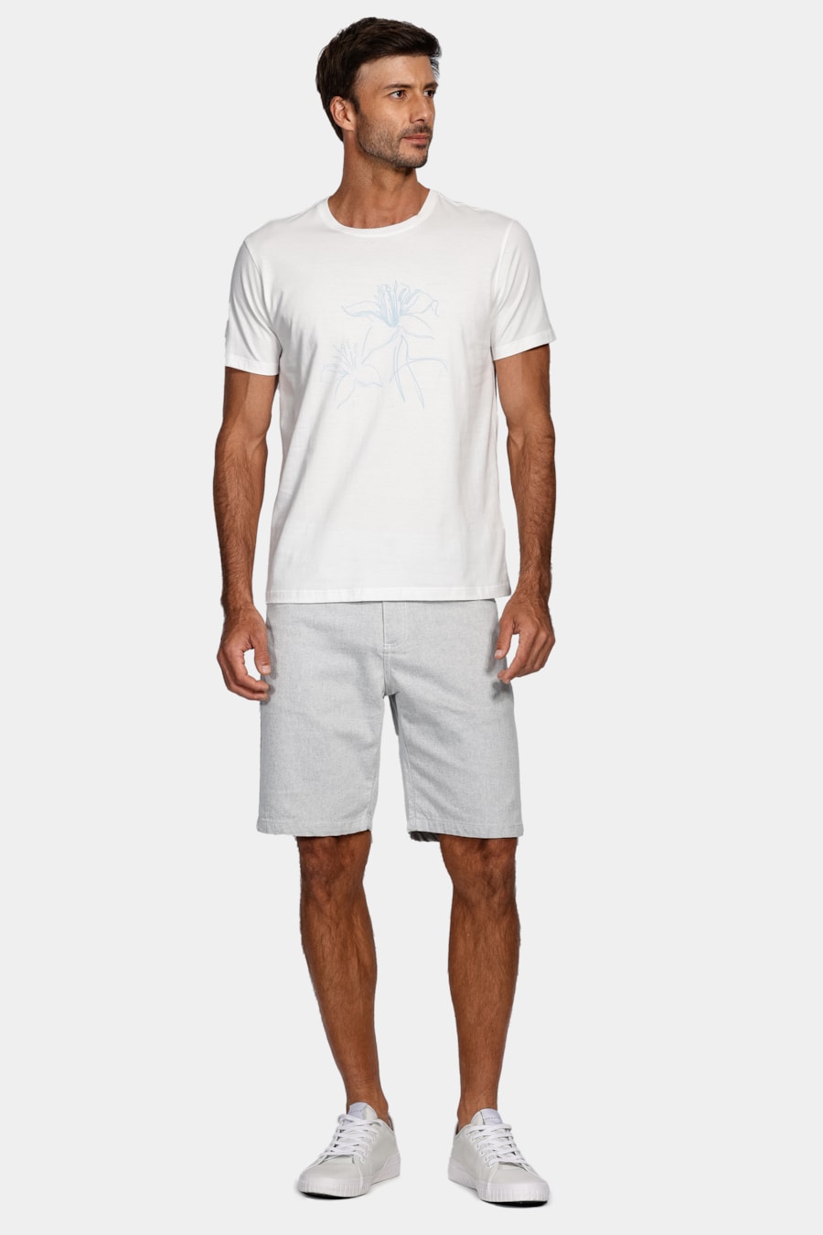 Camiseta Lírios Outline Off White — foto 2 de 4