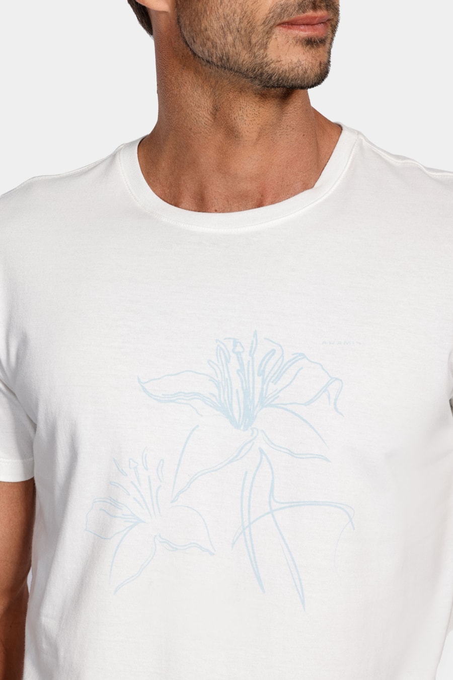 Camiseta Lírios Outline Off White — foto 3 de 4