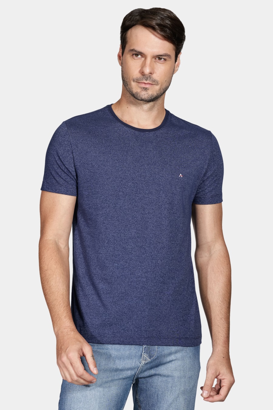 Camiseta Malha Abstrat Azul Neblina — foto 1 de 5