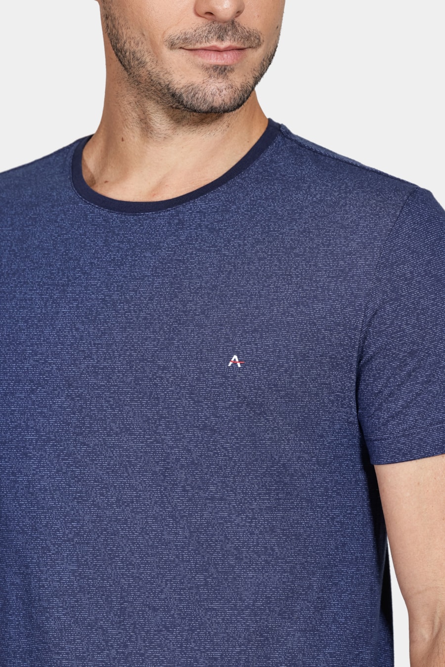 Camiseta Malha Abstrat Azul Neblina — foto 3 de 5