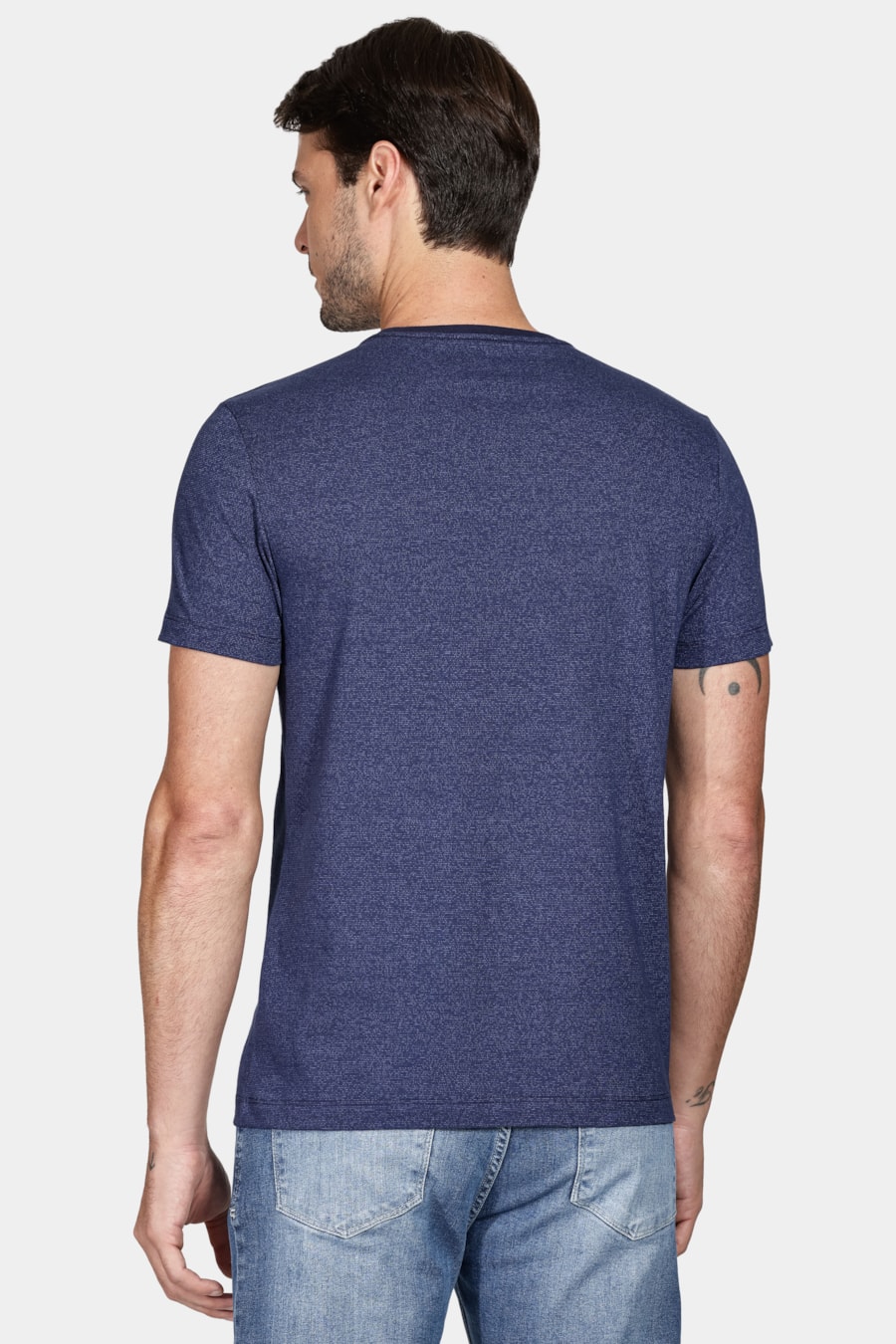 Camiseta Malha Abstrat Azul Neblina — foto 4 de 5