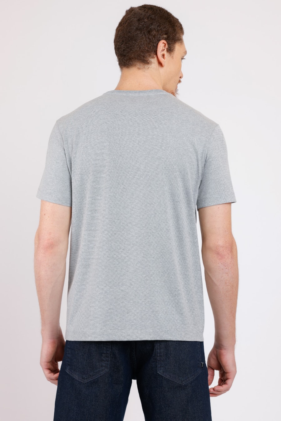 Camiseta Malha Fio a Fio Off White — foto 2 de 2