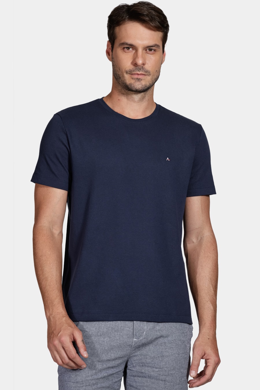Camiseta Malha Honey Marinho — foto 1 de 5