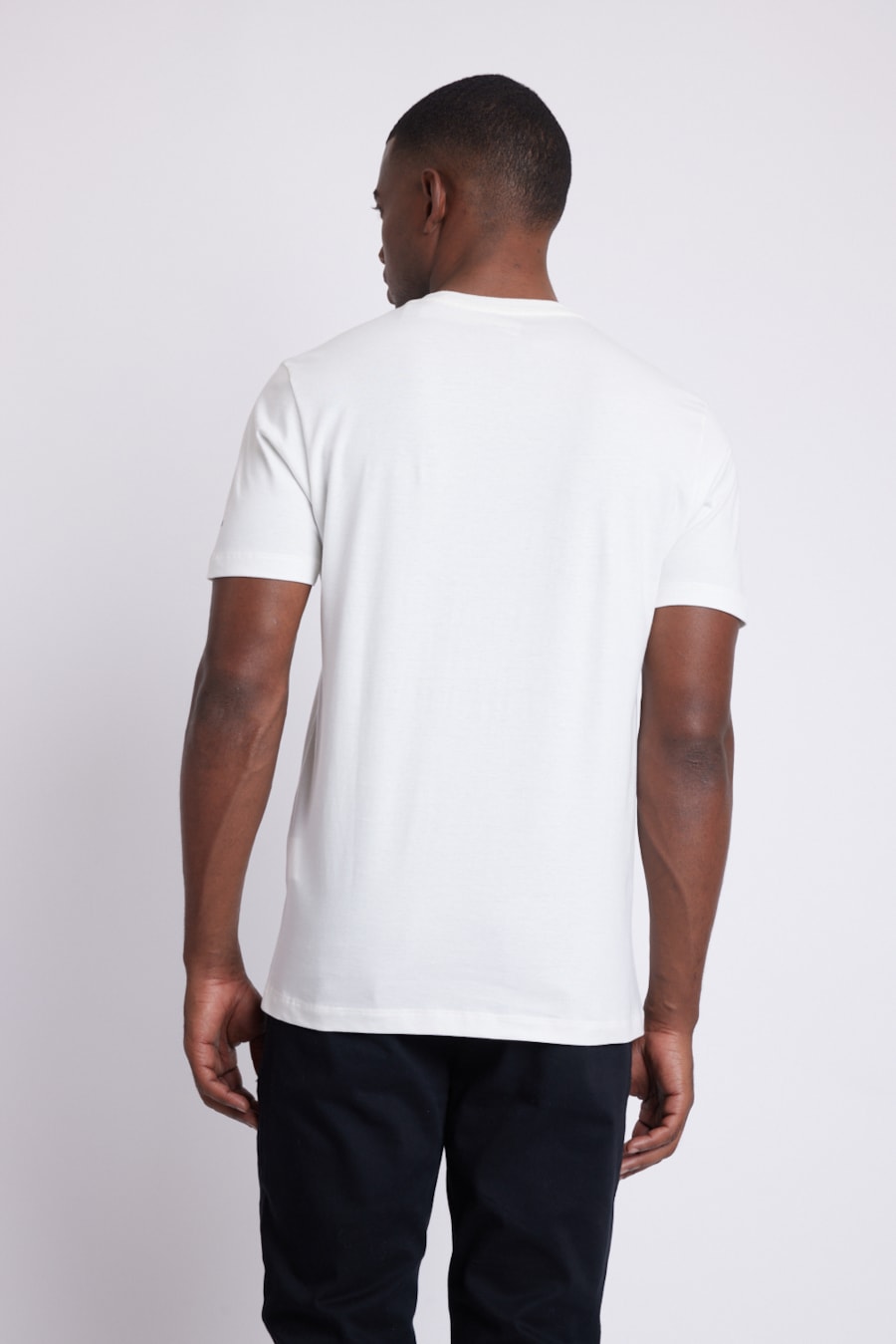 Camiseta Malha Lettering Com Manga Curta Off White — foto 5 de 5