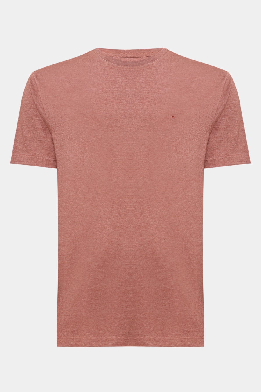Camiseta Malha Mescla Manga Curta Básica Canela — foto 5 de 5