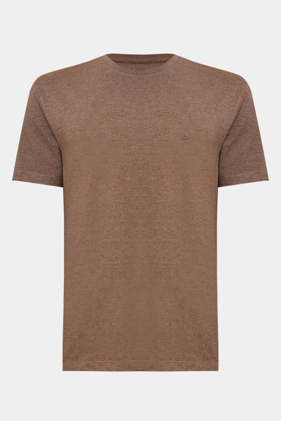Camiseta Malha Mescla Manga Curta Básica Madeira — foto 5 de 5