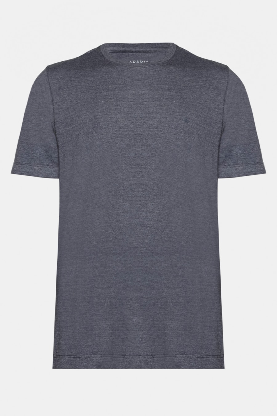 Camiseta Malha Mescla Manga Curta Básica Marinho — foto 5 de 5