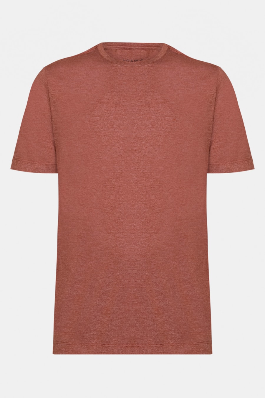 Camiseta Malha Mescla Manga Curta Básica Tijolo — foto 5 de 5