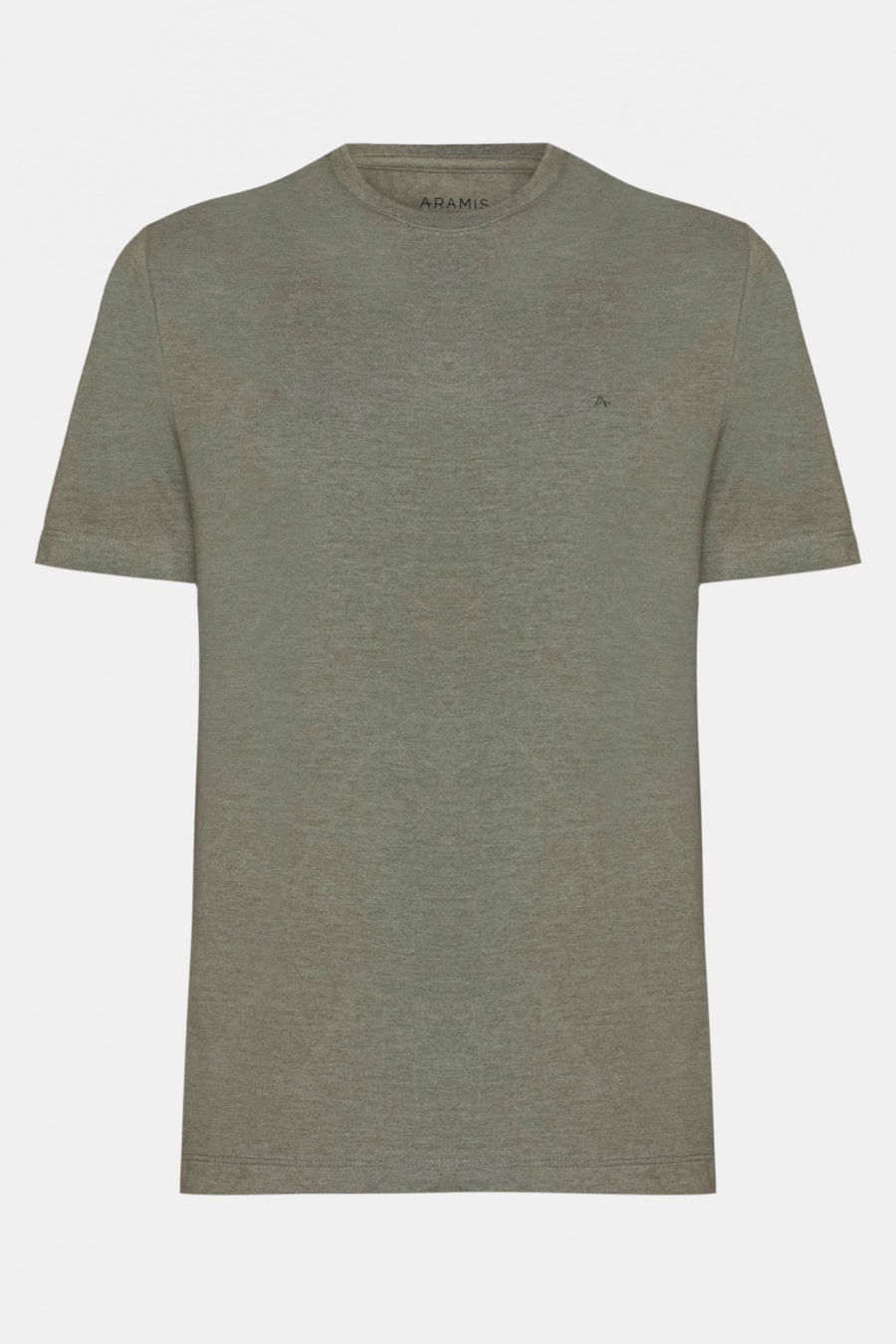 Camiseta Malha Mescla Manga Curta Básica Verde Militar — foto 5 de 5