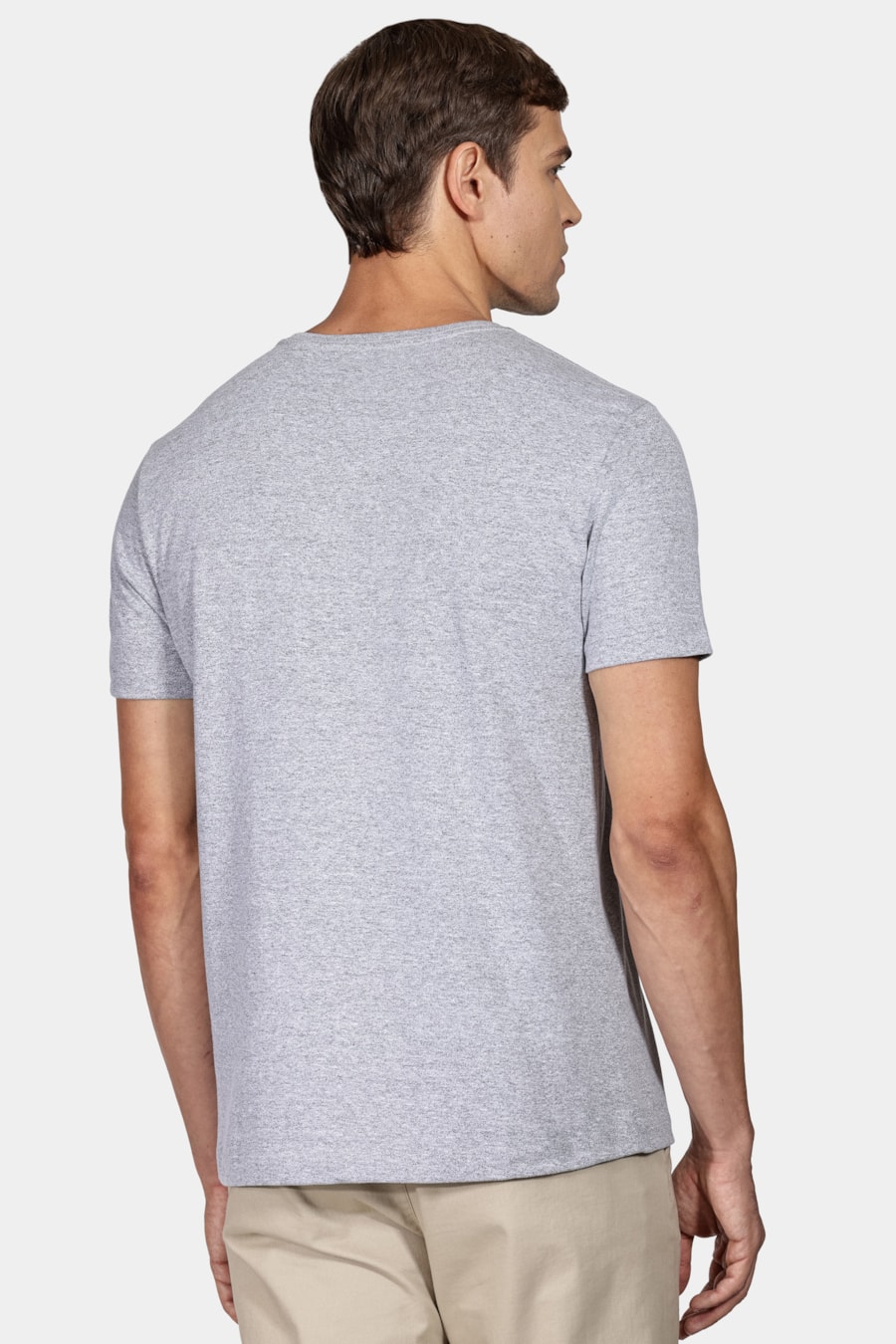 Camiseta Malha Sensation Cinza Mescla — foto 4 de 5