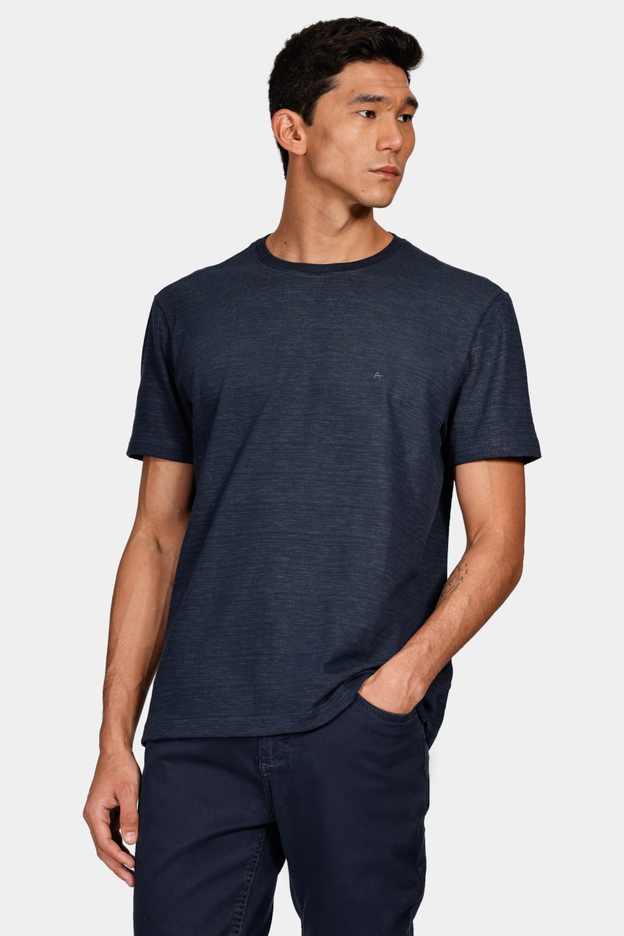 Camiseta Malhão Desfibrado Marinho — foto 1 de 4