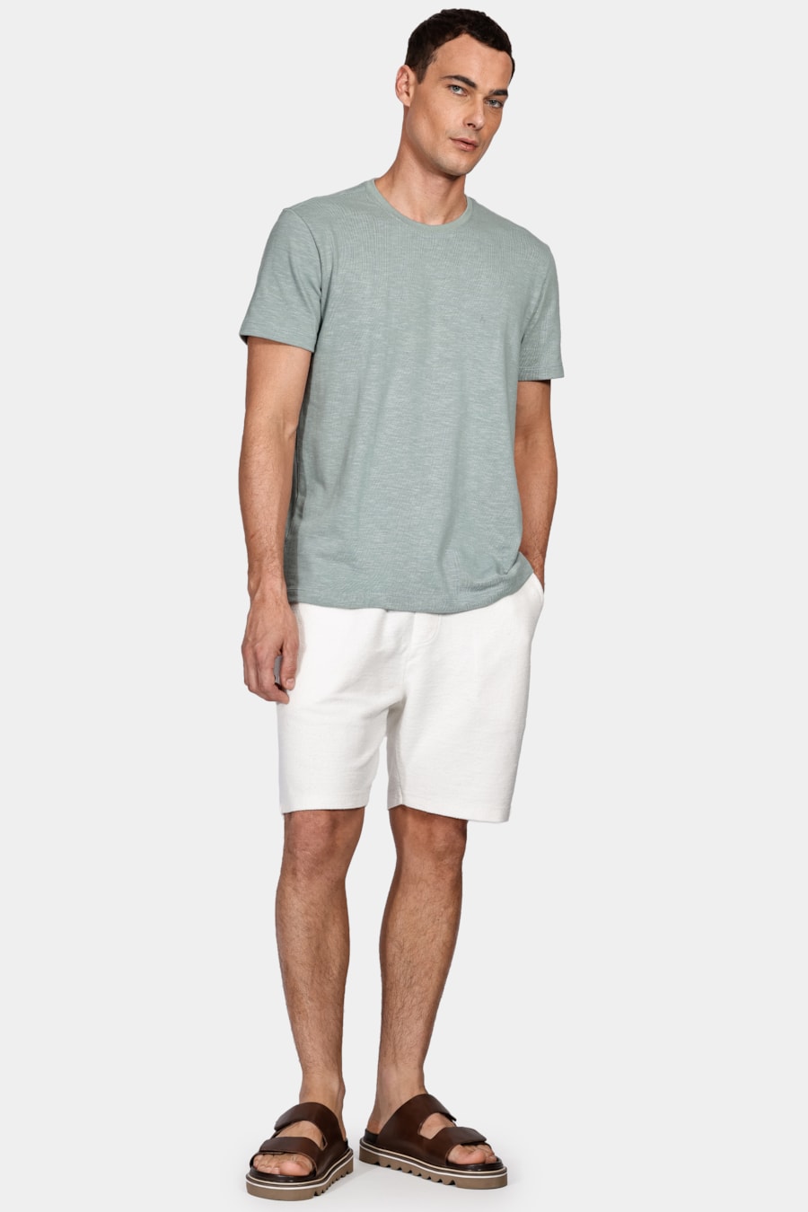 Camiseta Malhão Desfibrado Verde Eucalipto — foto 2 de 4
