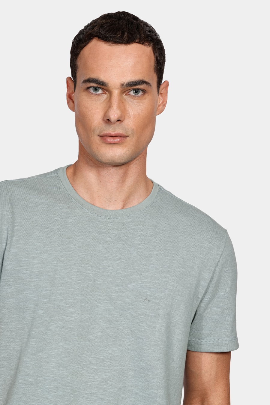 Camiseta Malhão Desfibrado Verde Eucalipto — foto 3 de 4