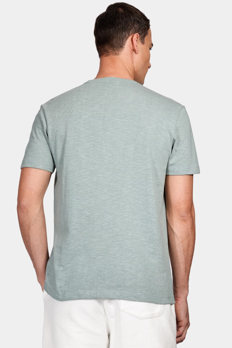 Camiseta Malhão Desfibrado Verde Eucalipto — foto 4 de 4