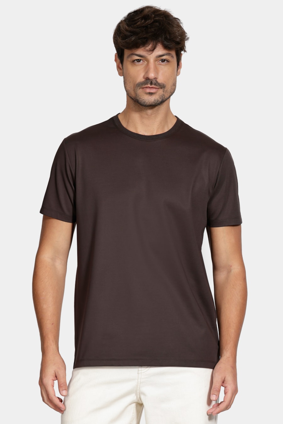 Camiseta Manga Curta A-70 Interlock Café 117 — foto 1 de 6