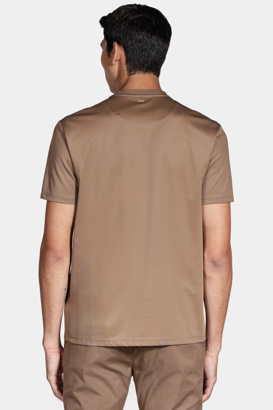 Camiseta Manga Curta A-70 Interlock Cáqui — foto 5 de 5