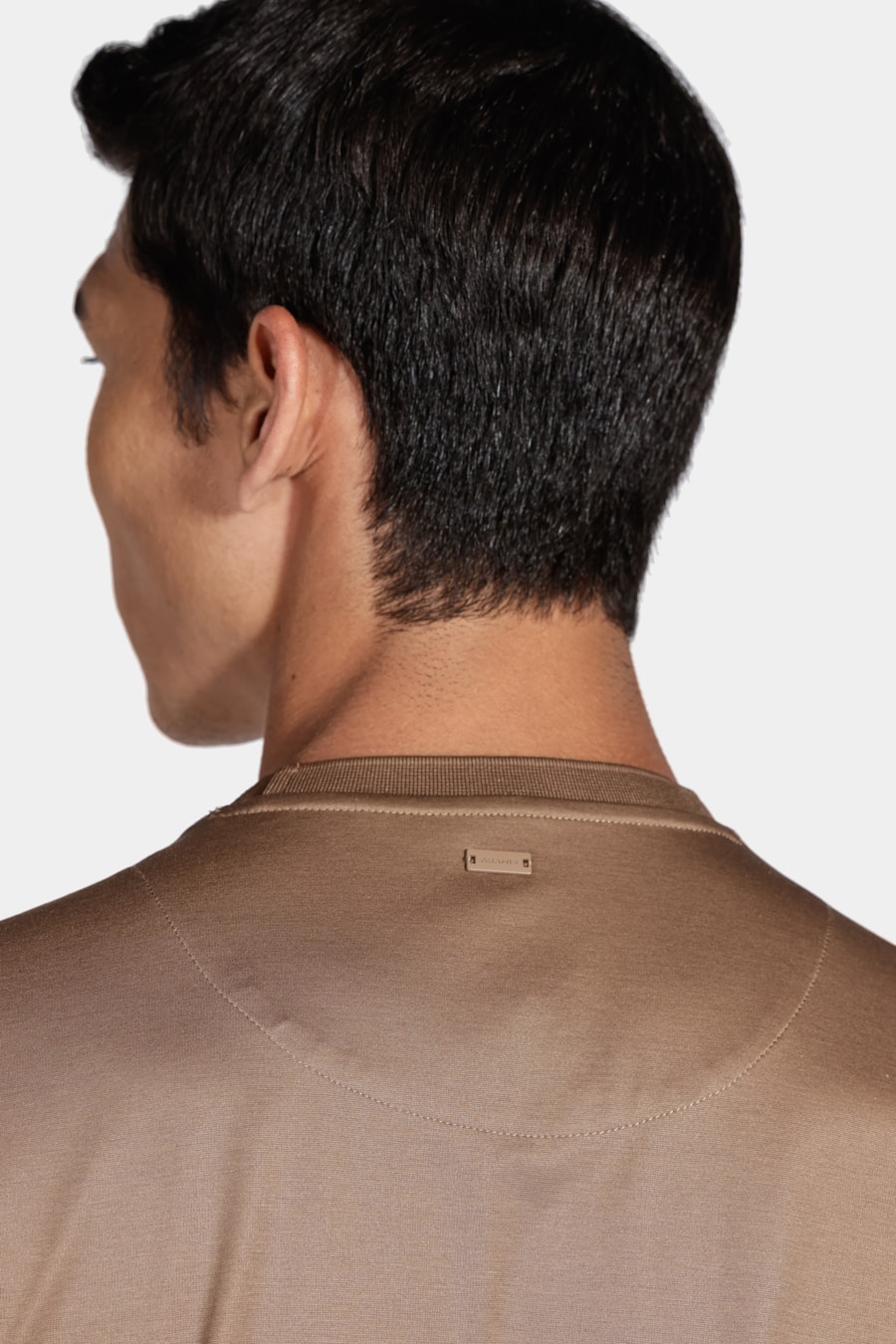 Camiseta Manga Curta A-70 Interlock Cáqui — foto 4 de 5