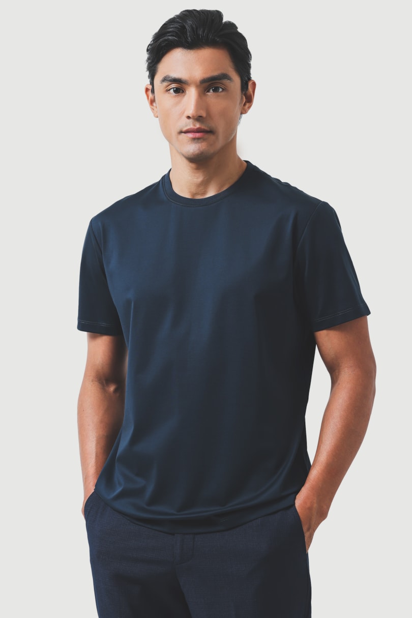 Camiseta Manga Curta A-70 Interlock Marinho