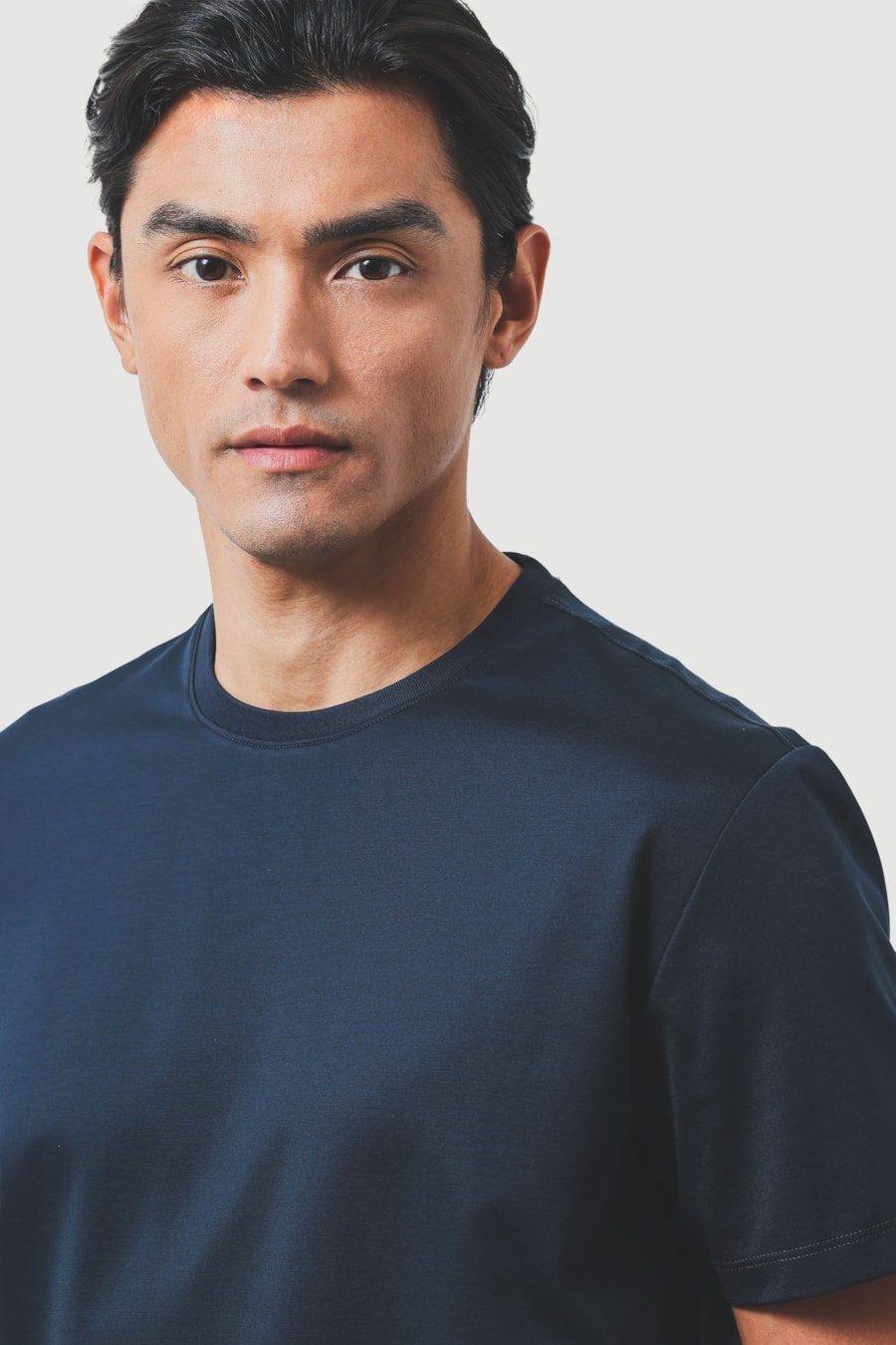 Camiseta Manga Curta A-70 Interlock Marinho — foto 3 de 5