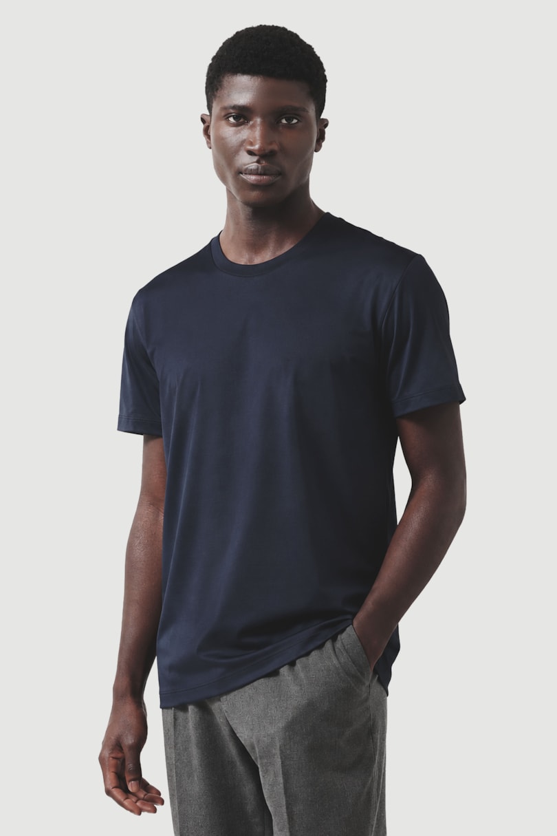Camiseta Manga Curta A-70 Interlock Navy