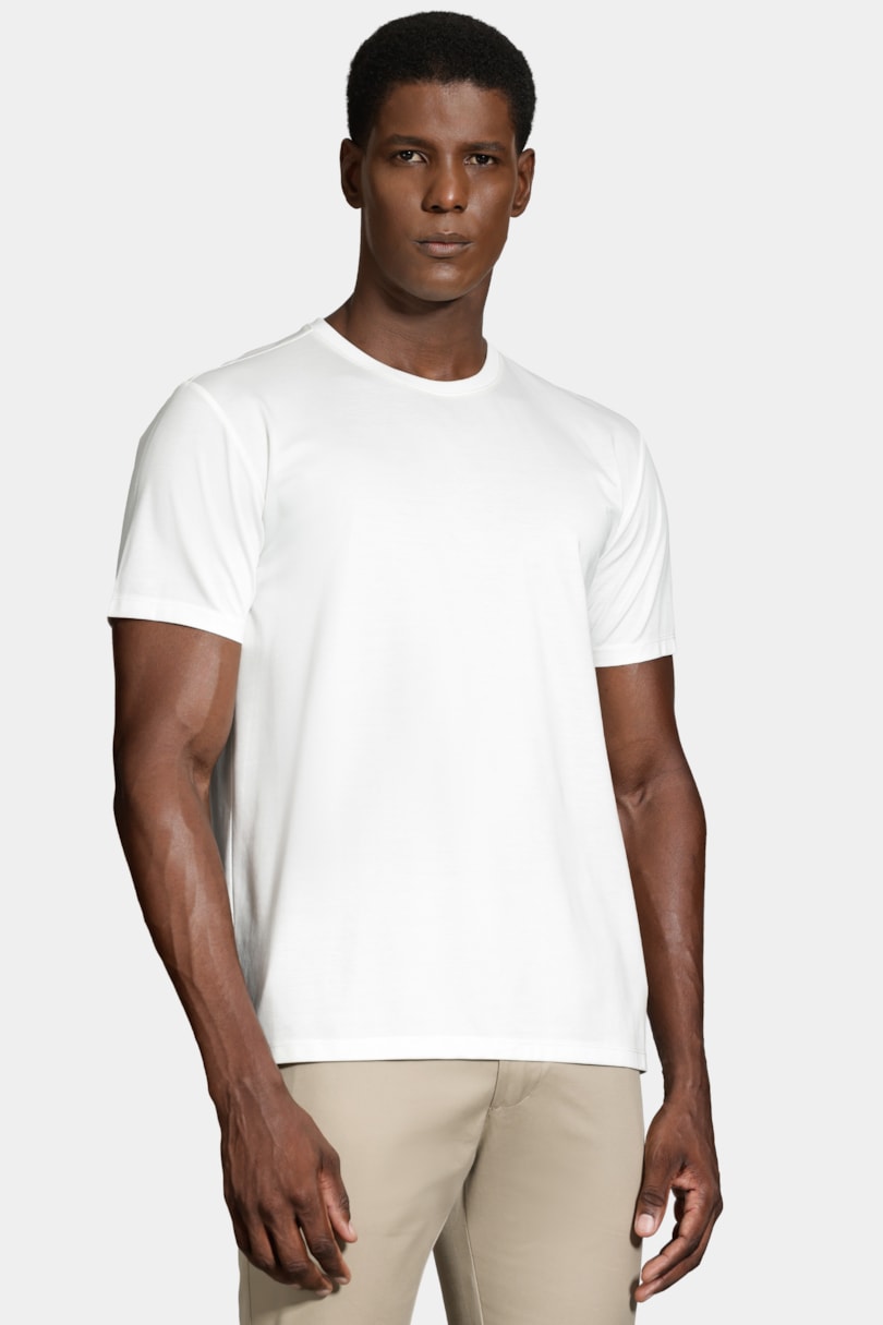 Camiseta Manga Curta A-70 Interlock Off White