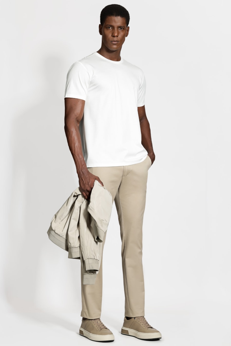 Camiseta Manga Curta A-70 Interlock Off White — foto 2 de 6