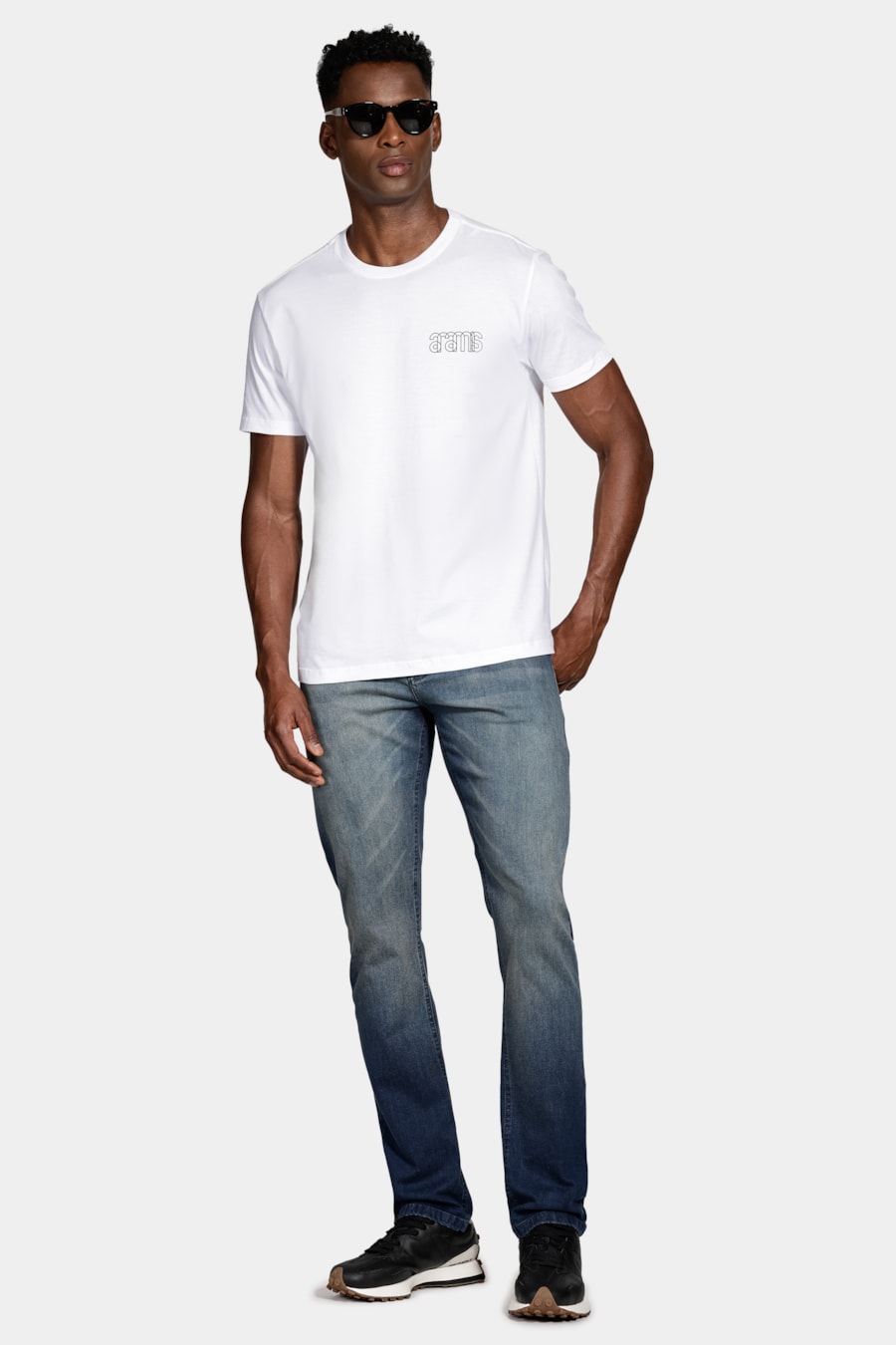 Camiseta Manga Curta Algodão Aramis Branco — foto 2 de 6