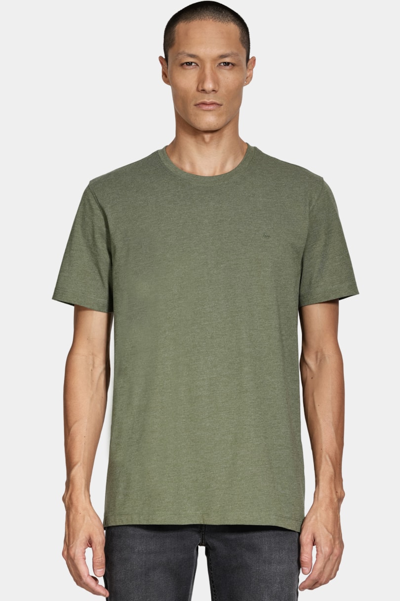 Camiseta Manga Curta Algodão Básica Militar