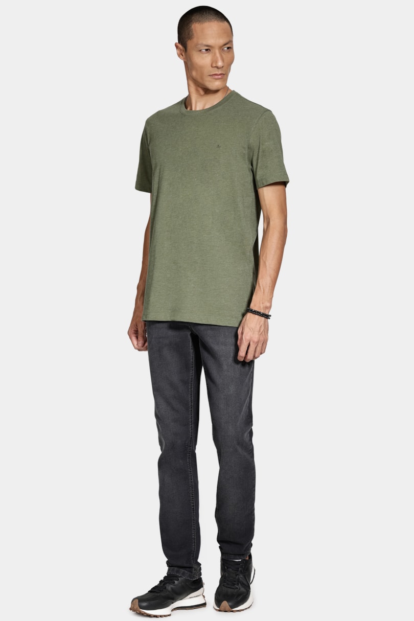 Camiseta Manga Curta Algodão Básica Militar