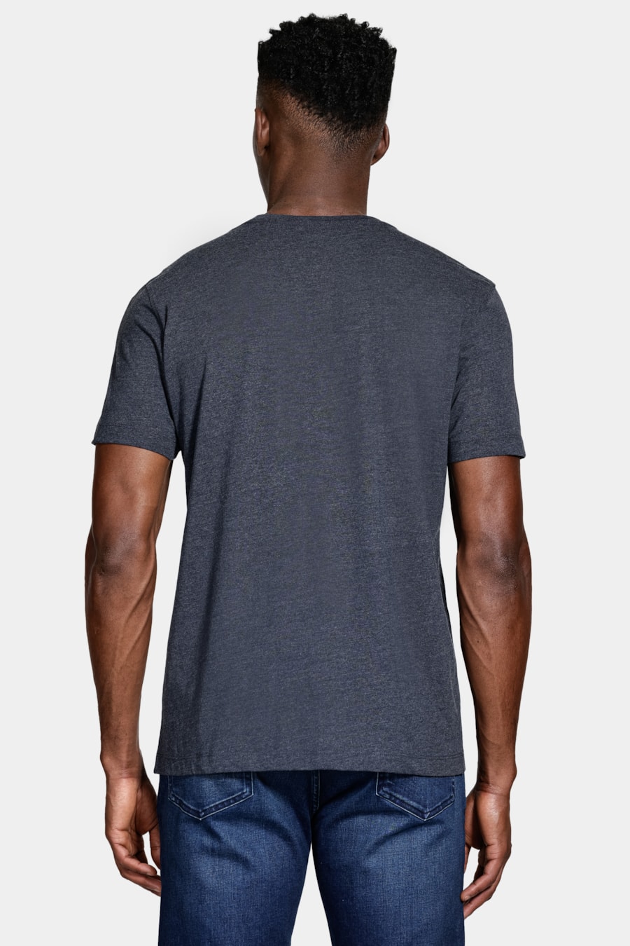Camiseta Manga Curta Algodão Básica Navy — foto 4 de 5