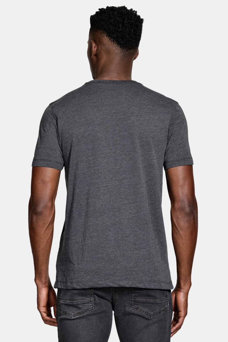 Camiseta Manga Curta Algodão Básica Preto — foto 4 de 5