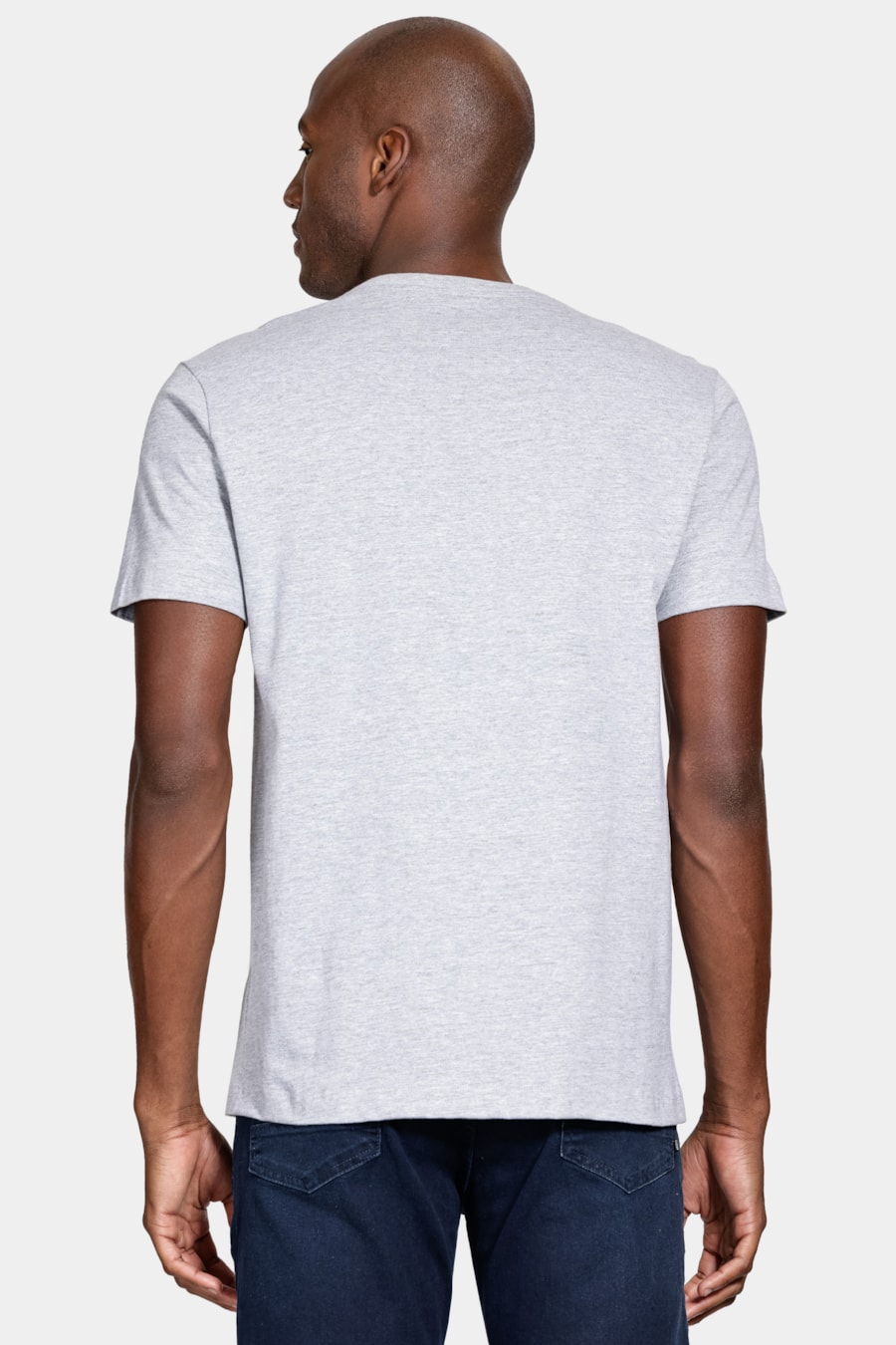 Camiseta Manga Curta Algodão Cadeira Cinza Mescla — foto 4 de 5