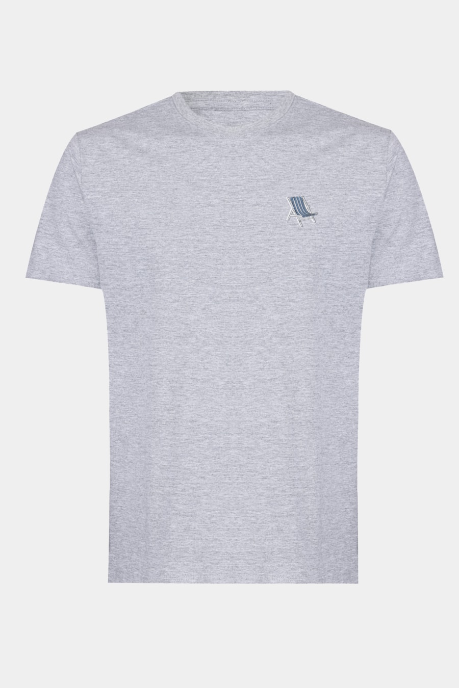 Camiseta Manga Curta Algodão Cadeira Cinza Mescla — foto 5 de 5