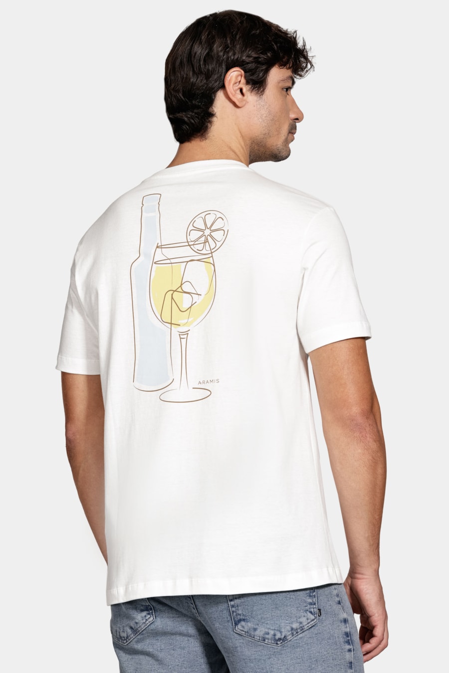 Camiseta Manga Curta Algodão Drink Off White — foto 5 de 7