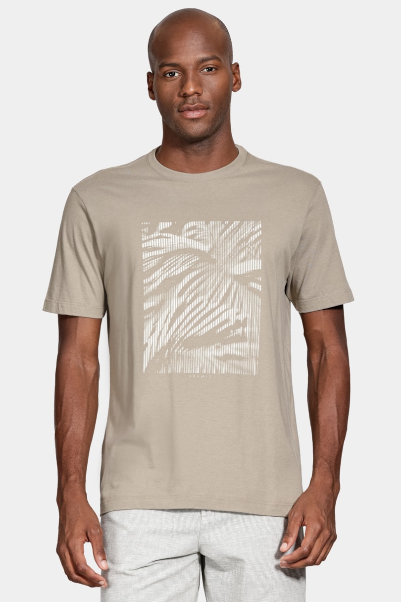 Camiseta Manga Curta Algodão Estampa Folhagens Fendi 116