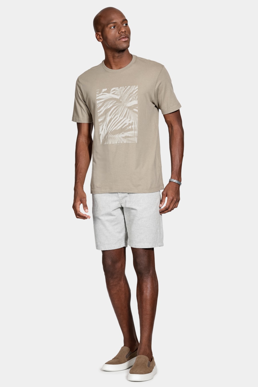 Camiseta Manga Curta Algodão Estampa Folhagens Fendi 116 — foto 2 de 5